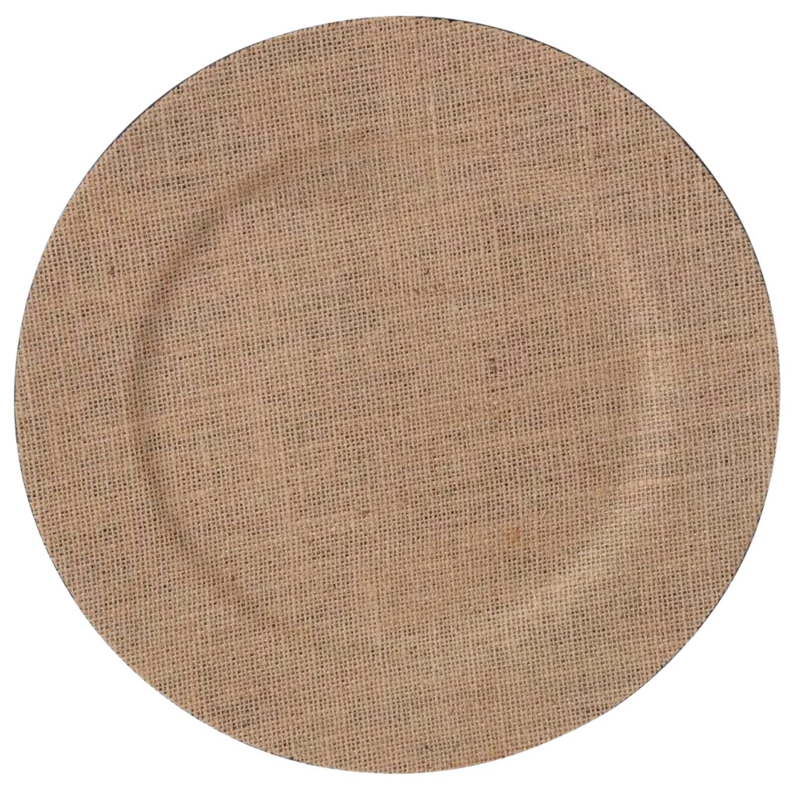 Natural Wood Linen Round Plastic Charger Plate