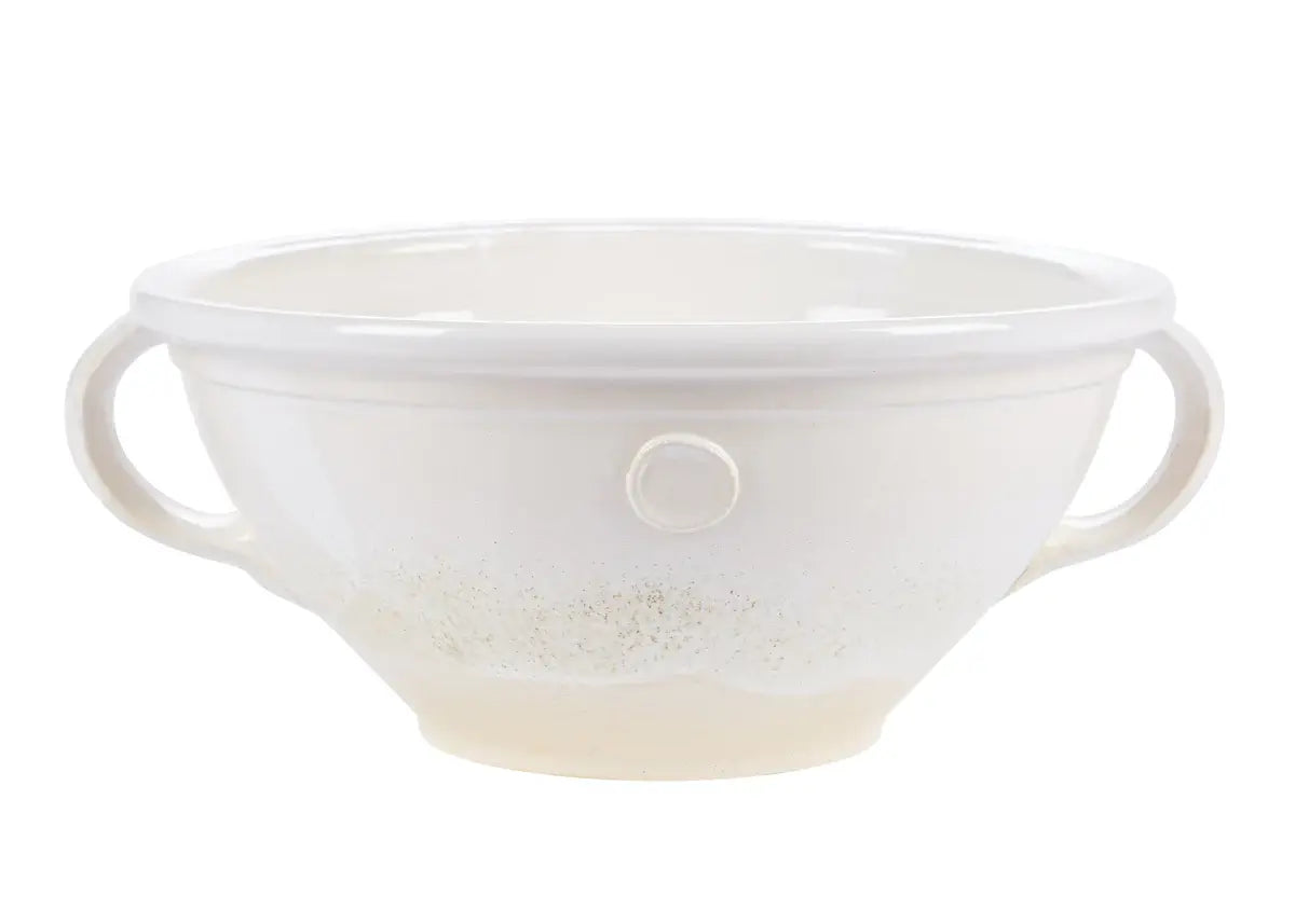 White Handthrown Serving Bowl, Small