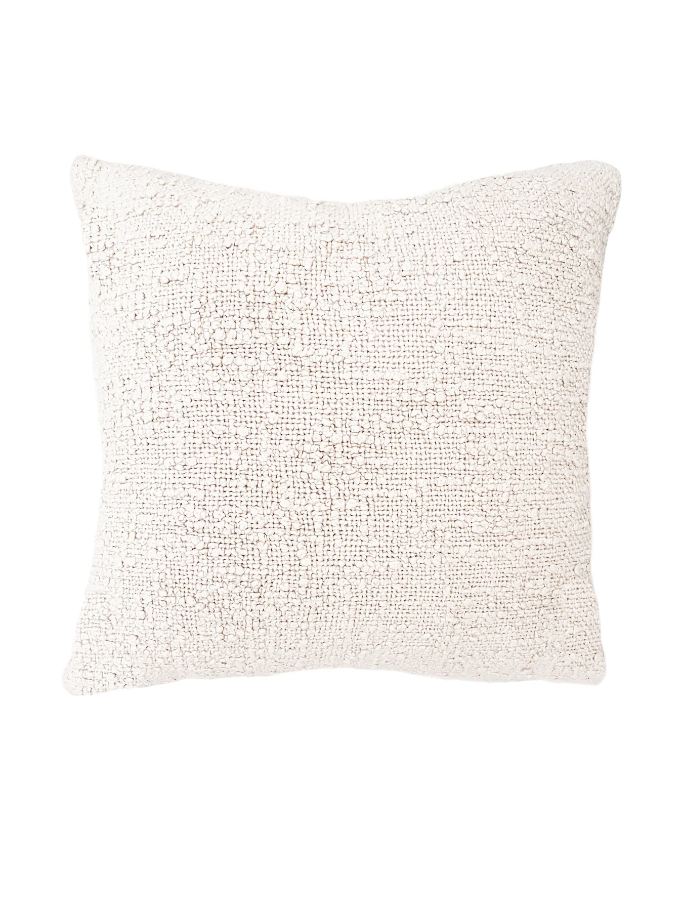 Cozy Cotton Ivory Boucle 26x26 Down Euro Pillow