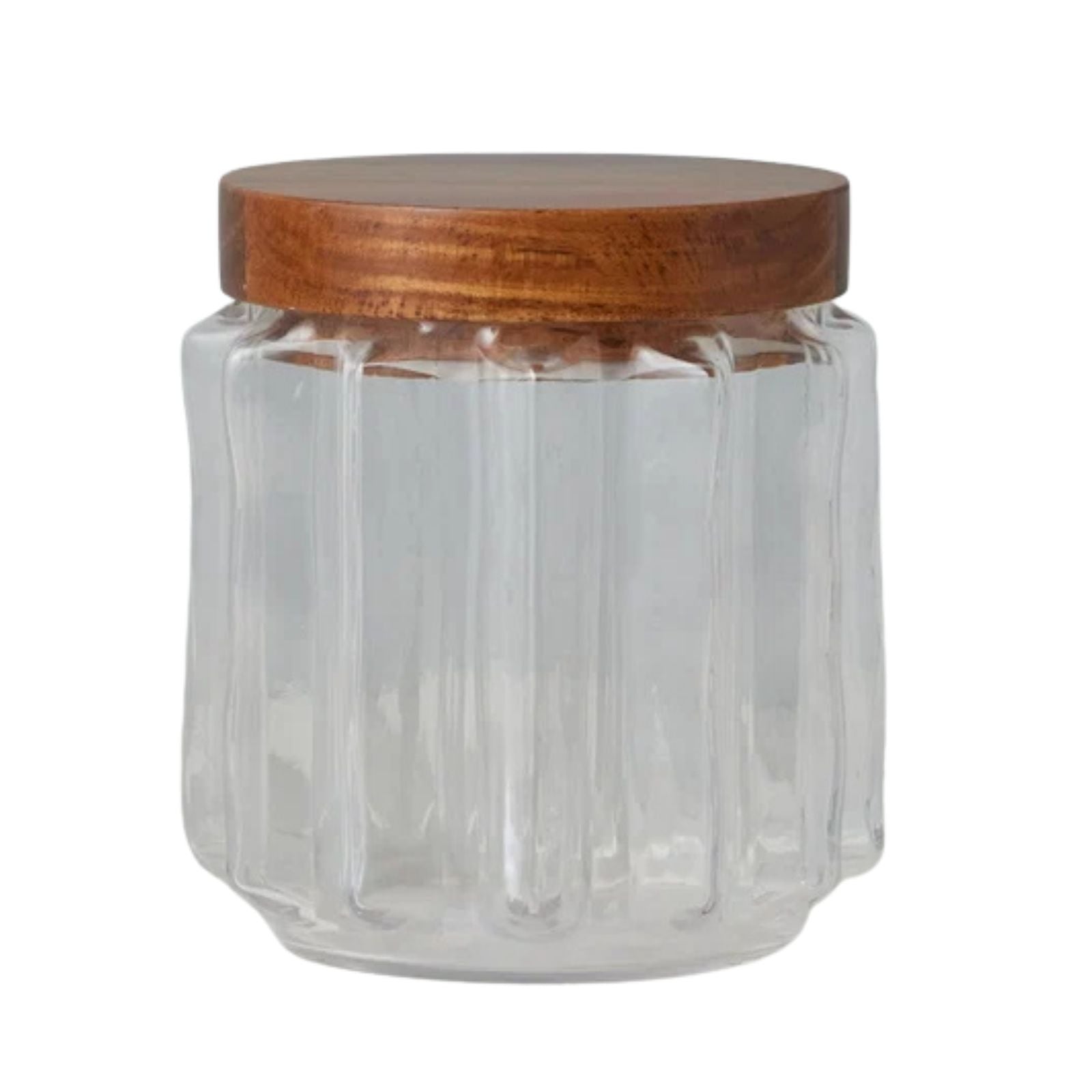 Fluted Glass Canister Large