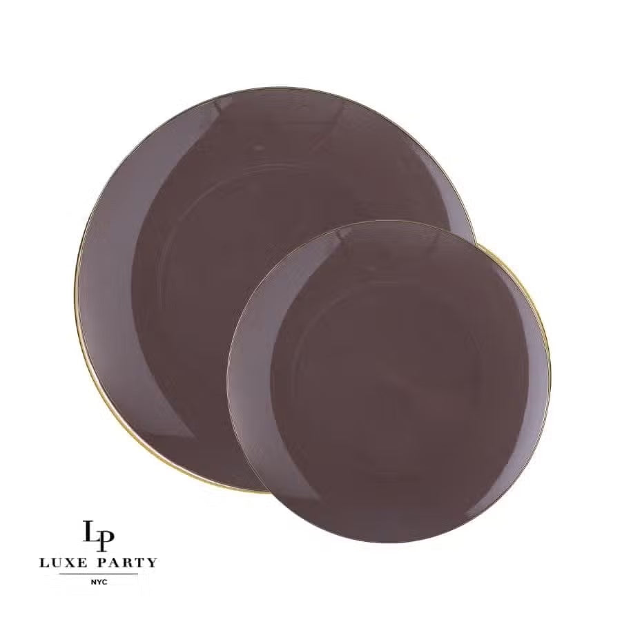 Gold Round Plastic Plates | 10 Pack