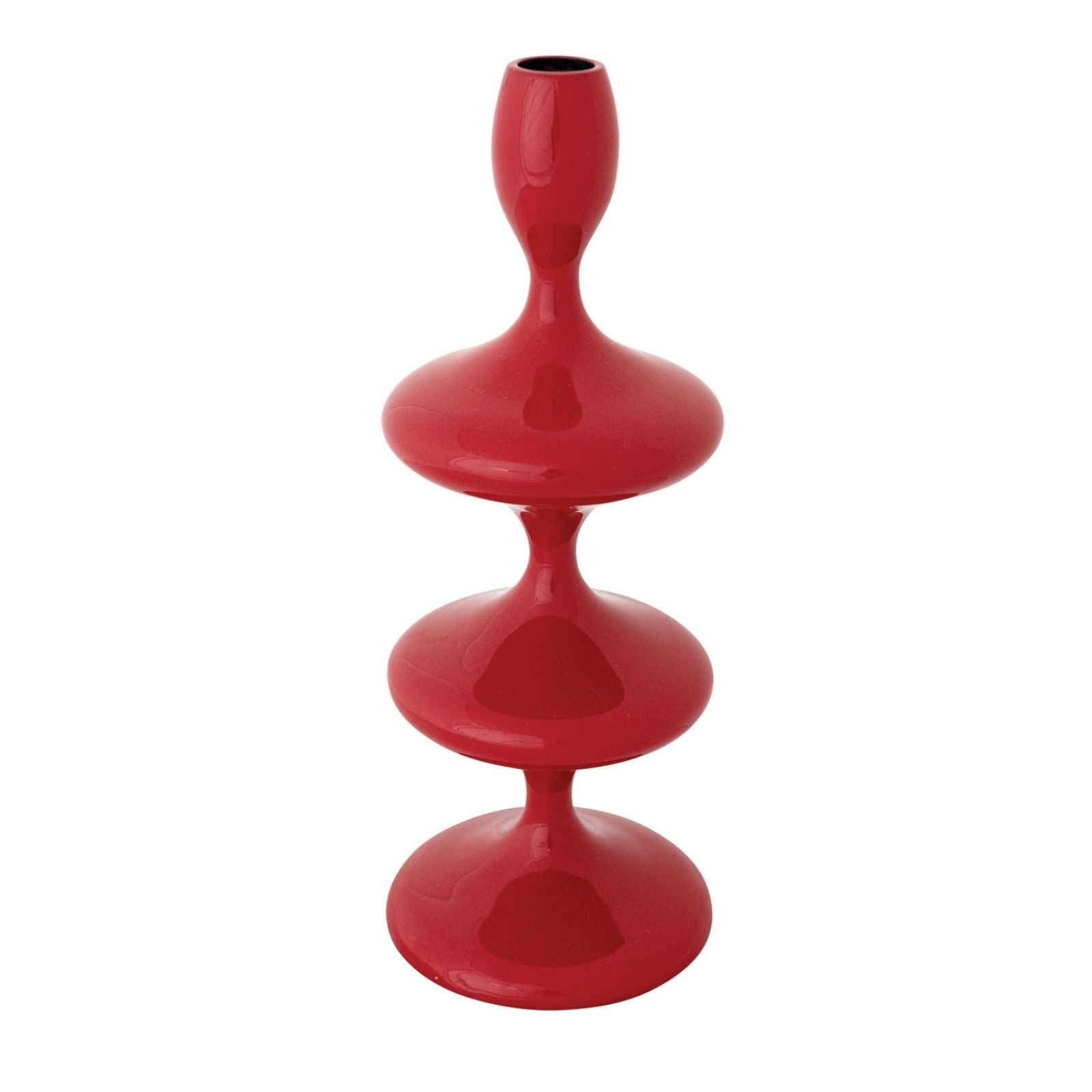 Enameled Taper Holder - Red