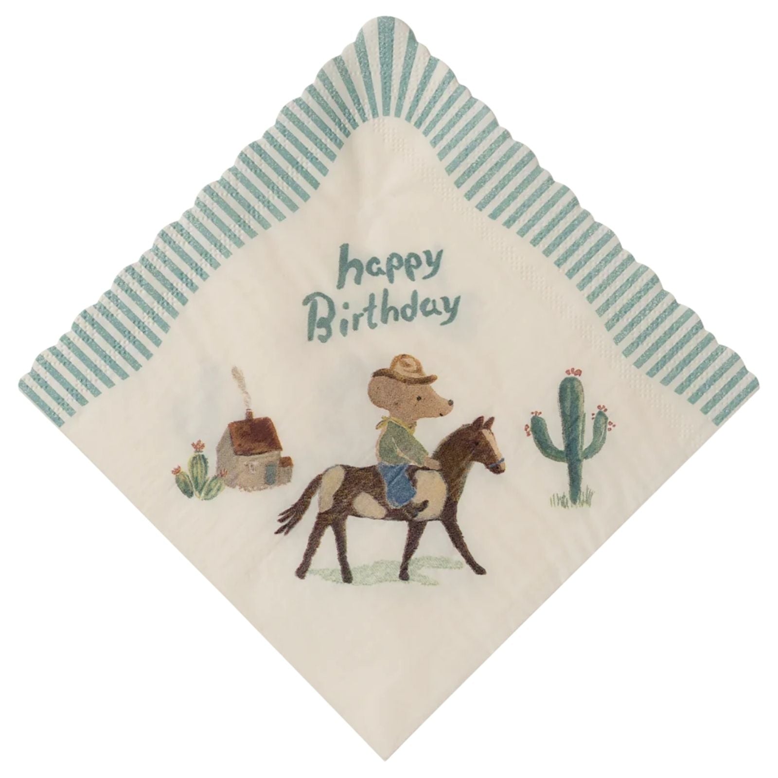 Napkin Happy birthday - Cowboy