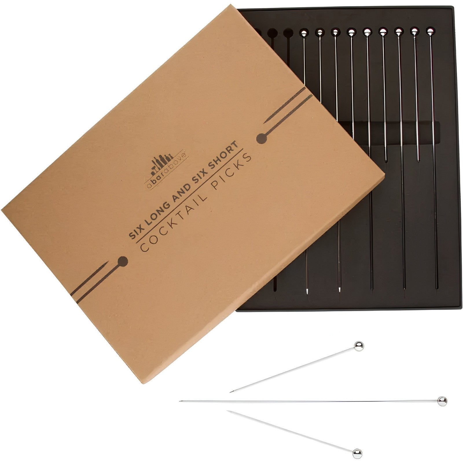 Silver Combo Cocktail Picks - 12pc
