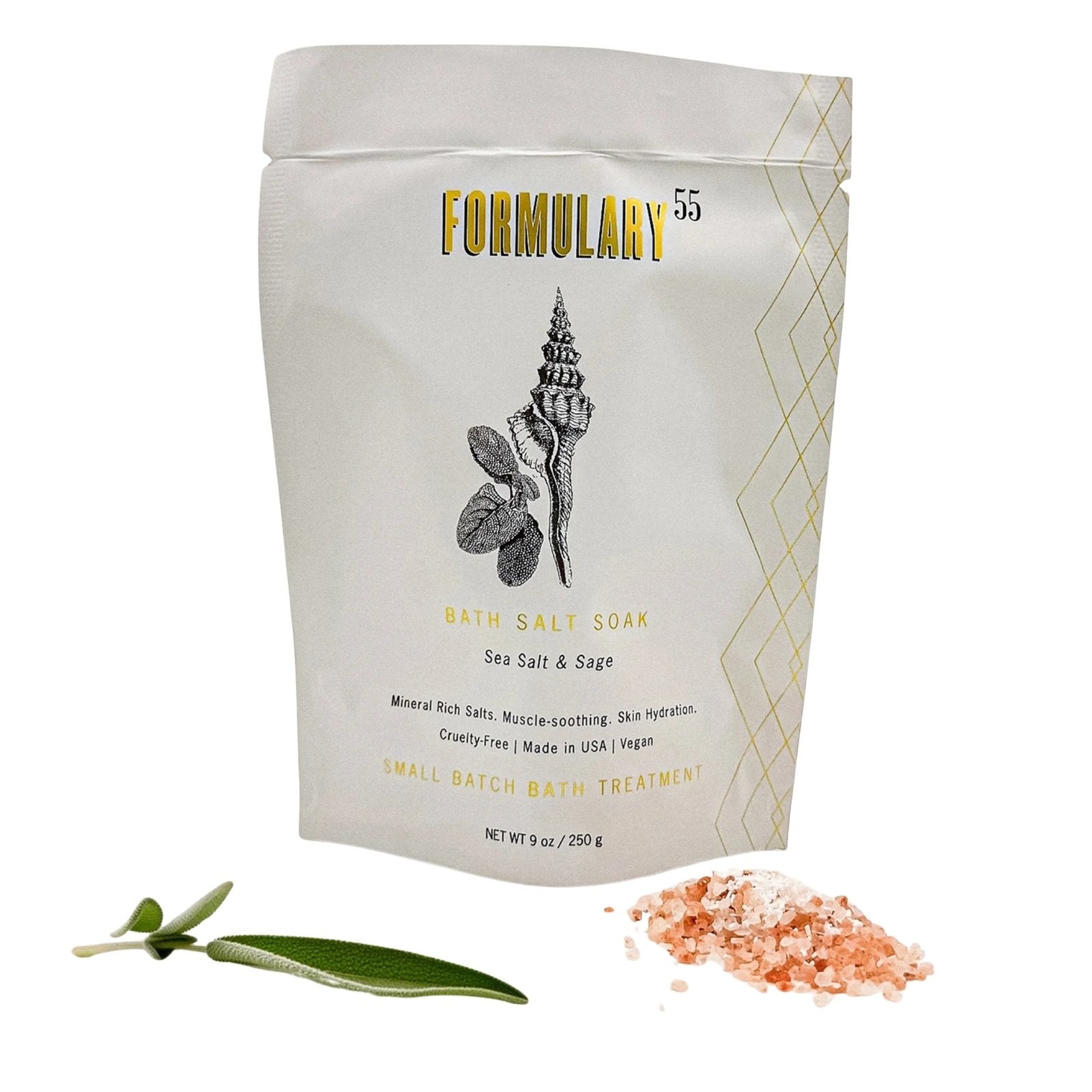 Sea Salt Sage Bath Salt  Soak - Single Use