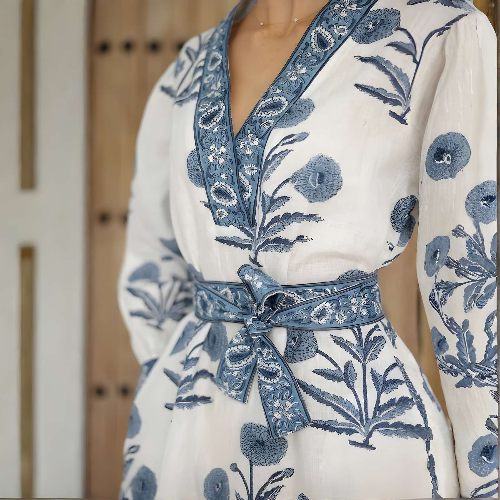 Capri Maxi Dress Indigo Flower S