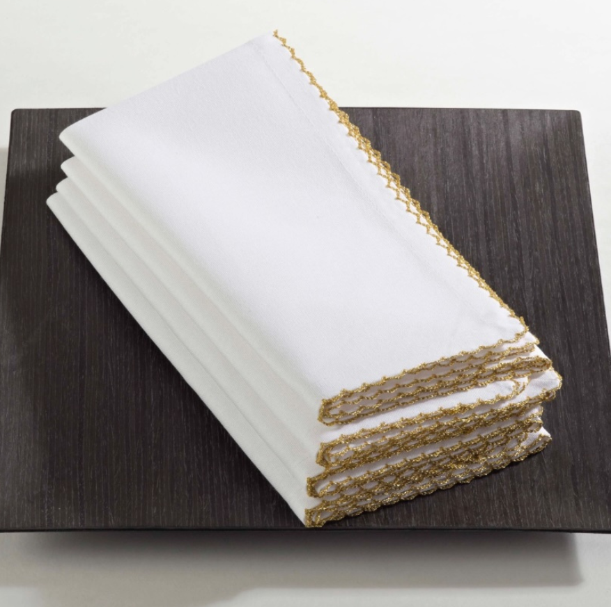 gold stitch napkin